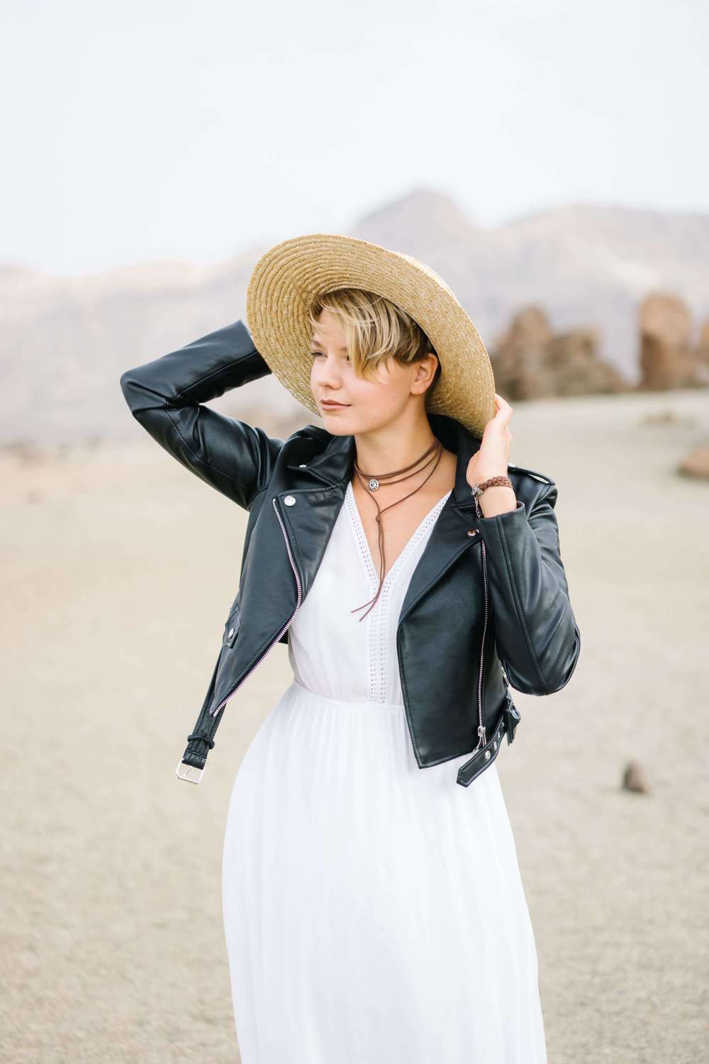 Close desert bridal portrait by DreamWood Films