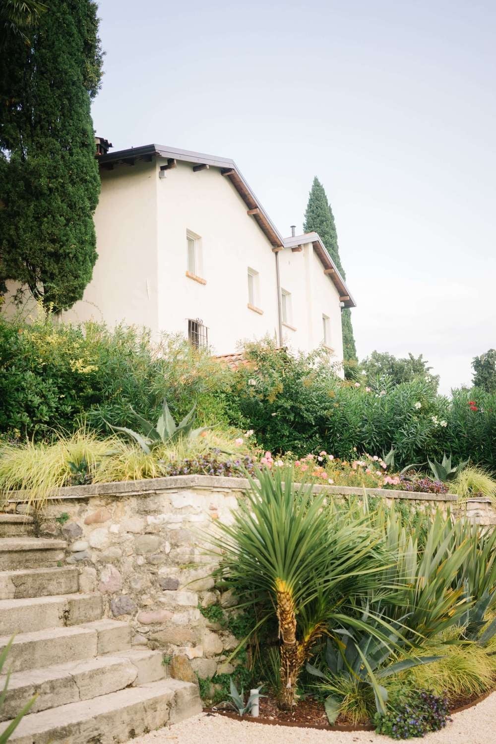 Stone steps and garden venue architecture