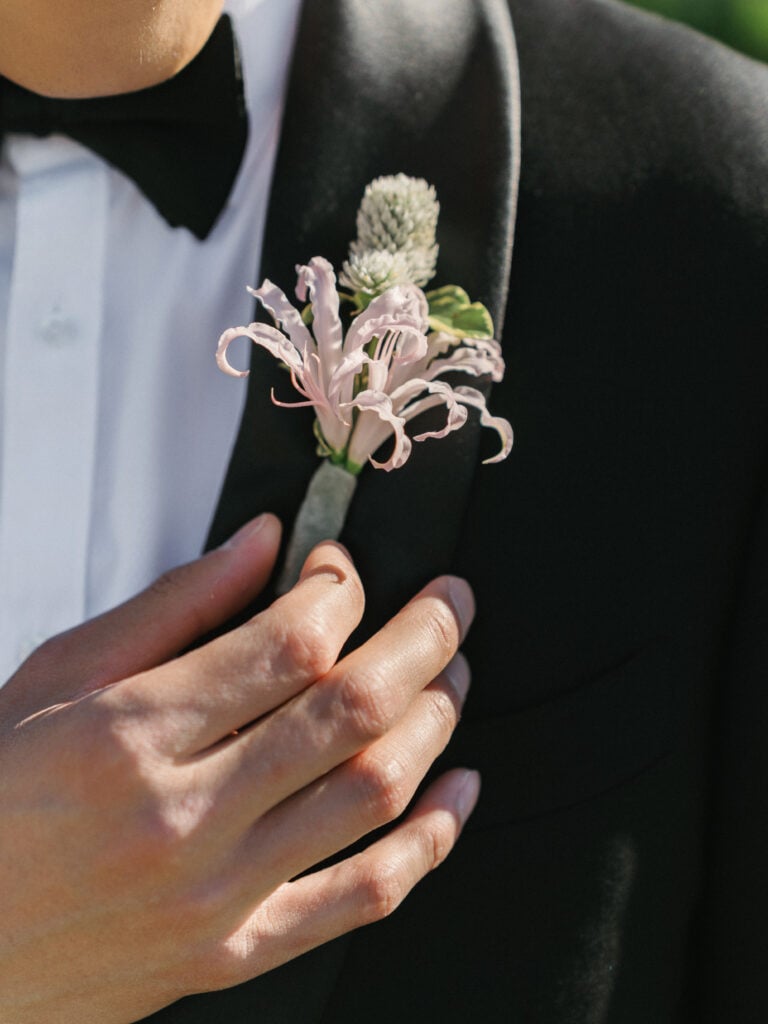 Wedding detail photographed in natural light