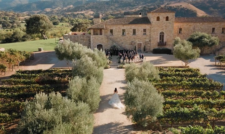Outdoor wedding ceremony venue for Videography package