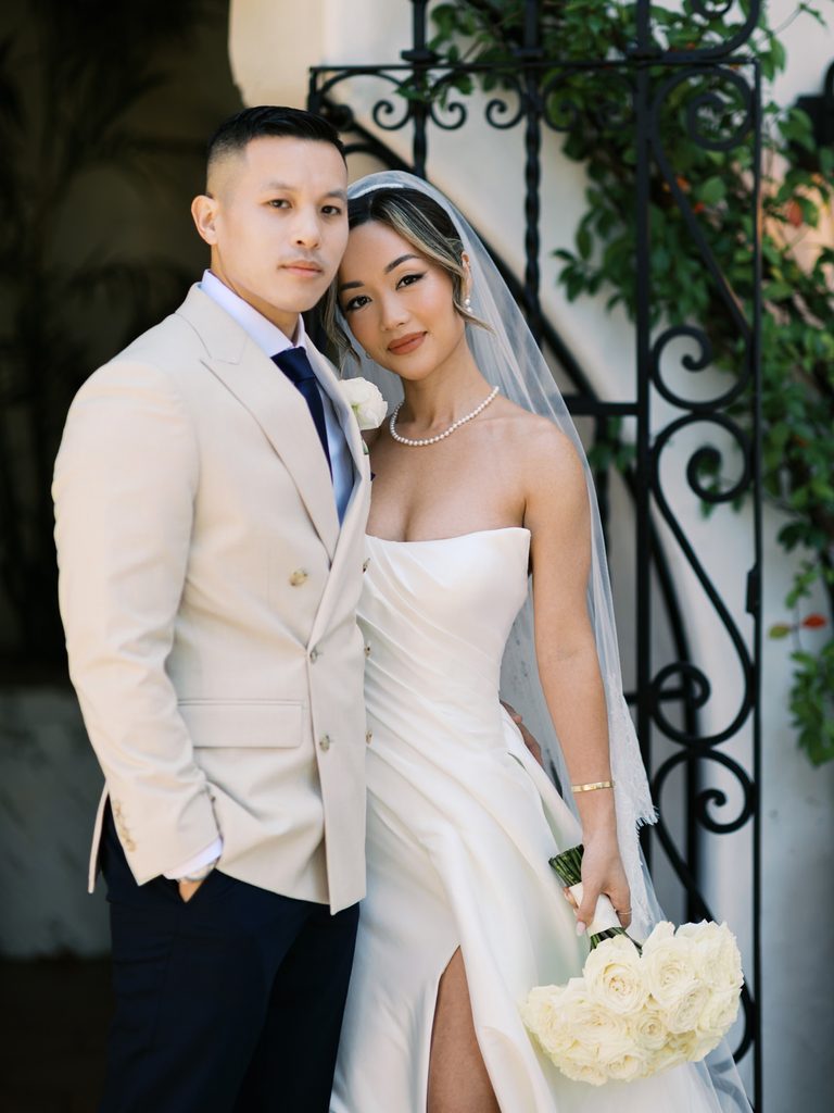 Close up couple portrait helps brides learn how to choose a wedding photographer fast
