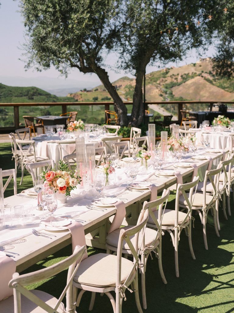 High-end reception setup captured to demonstrate comprehensive coverage in a wedding photo gallery. 