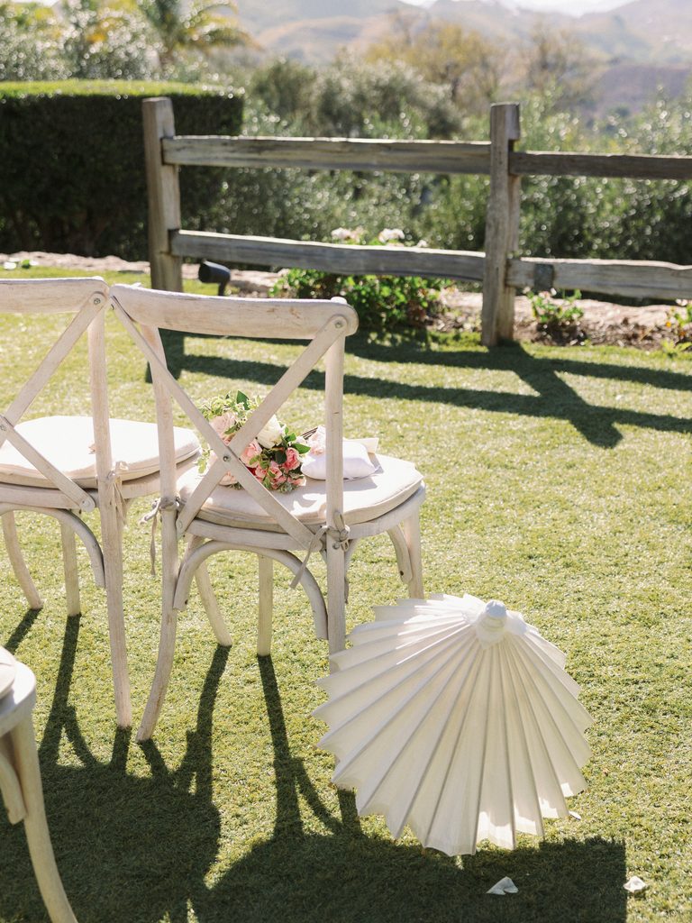 Elegant ceremony seating details showing the complete coverage in a luxury wedding photo gallery.